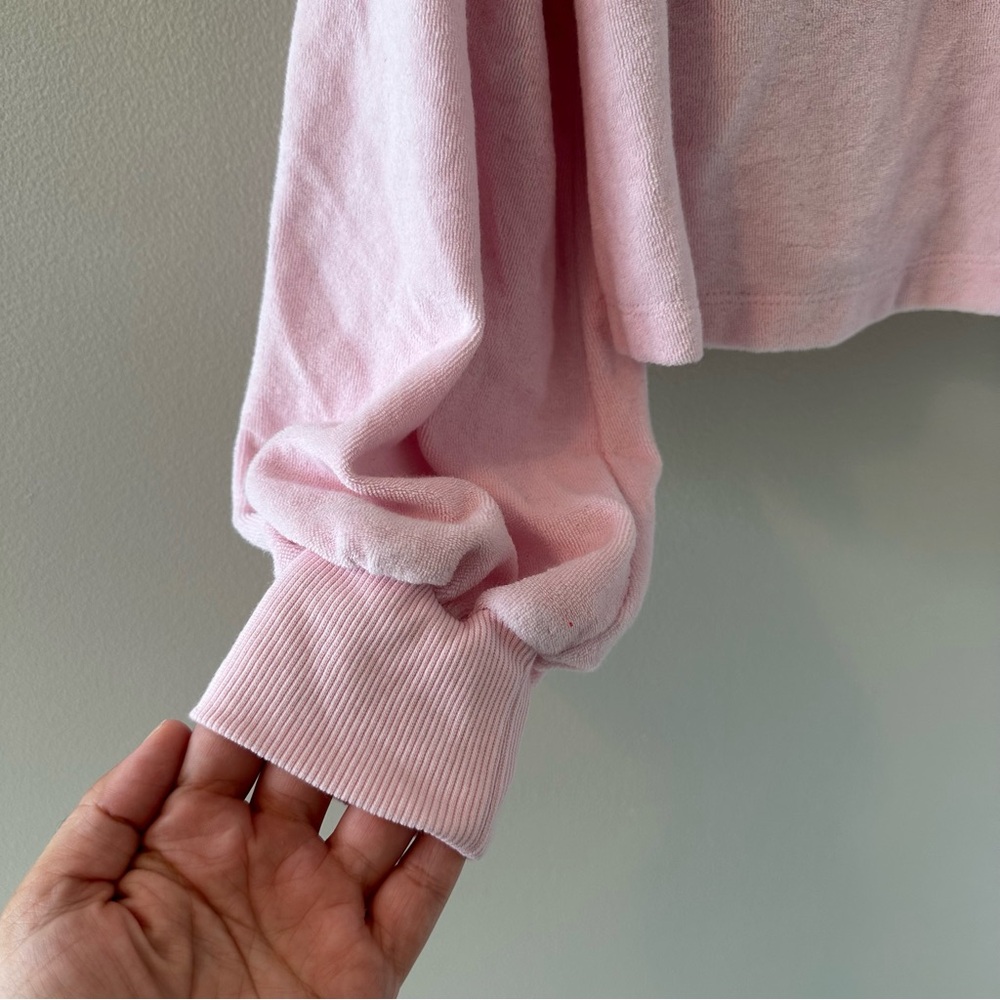 Stoney Clover x Target Pink Terry Cropped Sweatshirt with Heart Size Medium - Picture 4 of 4